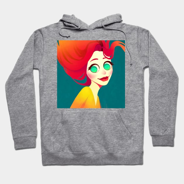 Smiling Girl Hoodie by viktoria-likhodeeva